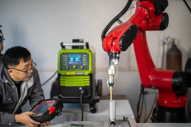 Robot welding setup