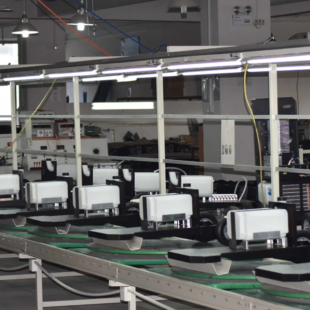 Component assemblies staged on the Deyun workshop production line